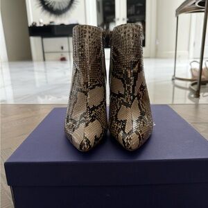 Brand new authentic snake skin leather boots